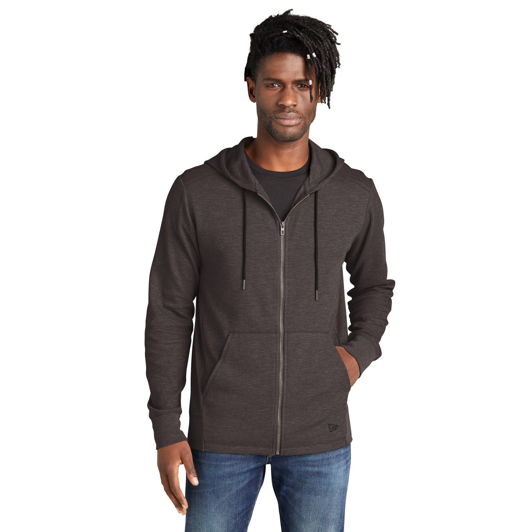 New Era-New Era® Thermal Full-Zip Hoodie NEA141-MedTech-2